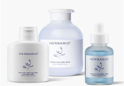 Bo 3 san pham Herbario skincare thuan chay tu thao moc tu nhien
